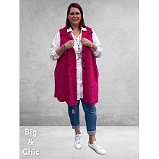 Just For You  Gilet Mouwlos FUCHSIA